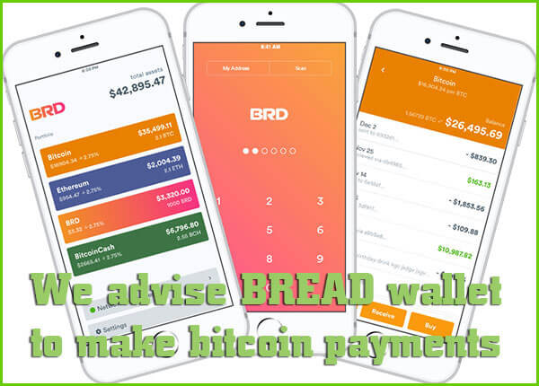 BRD wallet for bitcoin payments