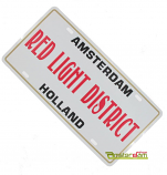 LICENCEPLATE RED LIGHT DISTRICT WHITE