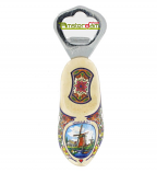 BOTTLE OPENER WOODEN SHOE PLAIN LACQUER MILL 